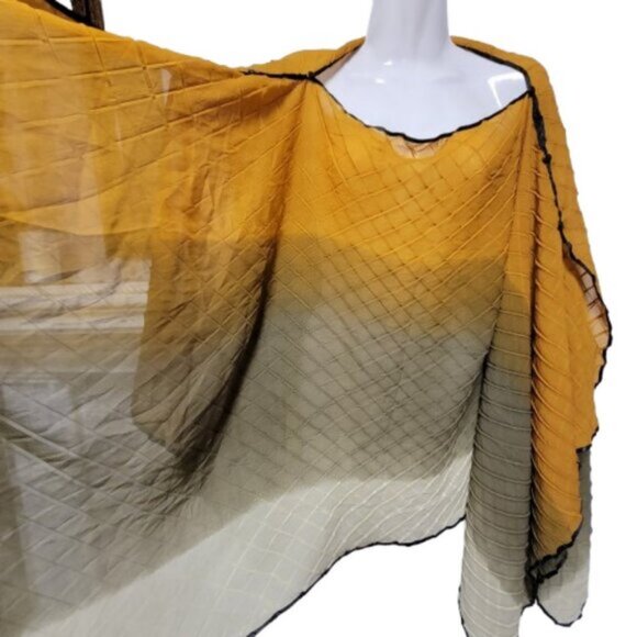 Womens Poncho Top CoverUp Lightweight Cardigan Kimono Ombre colored - Picture 3 of 6